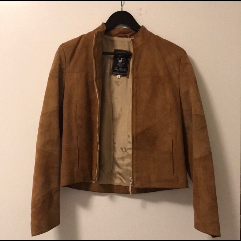 Cream soft leather jacket!